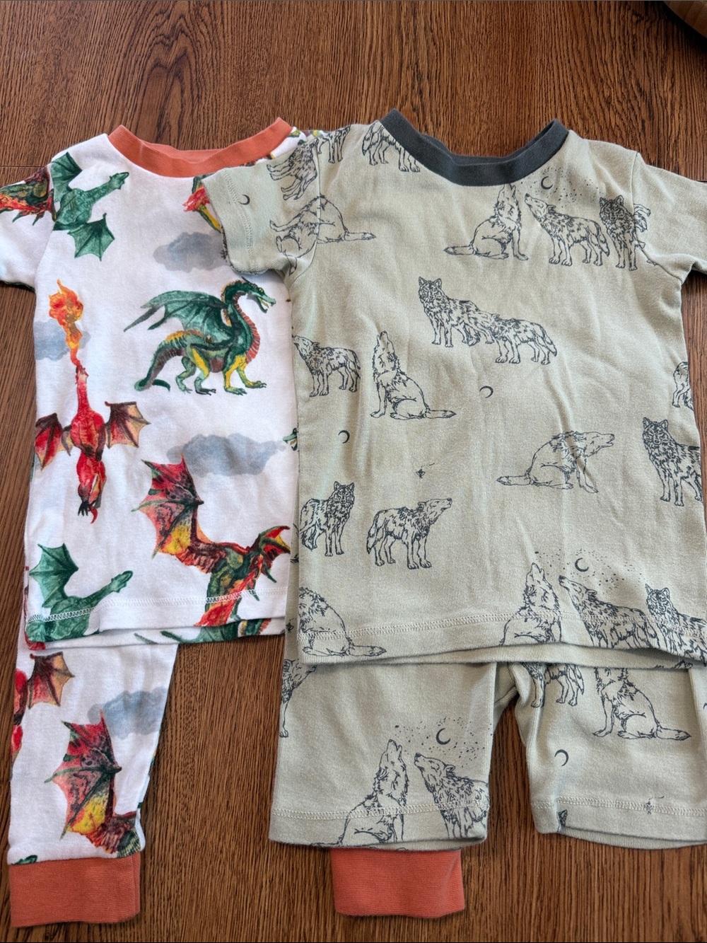 Burt's Bees Kids Dragon & Wolf Pajama Sets (2T)